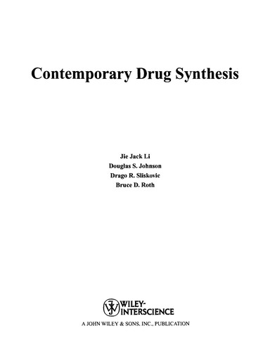 Cover for Contemporary drug synthesis