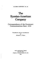 Cover for Russian-America Company: Correspondence of Governors Communications Sent