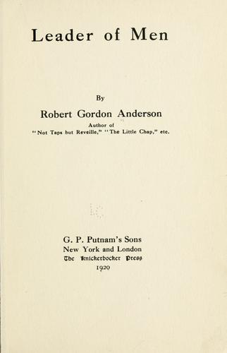 Cover for Leader of men