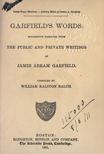Cover for Words