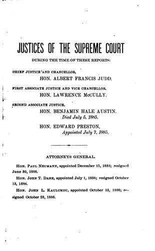 Cover for Reports of Decisions Rendered by the Supreme Court of the Hawaiian Islands