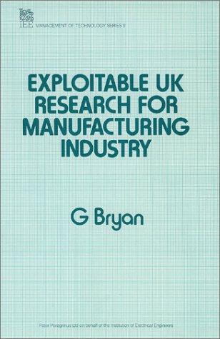 Cover for Exploitable UK research for manufacturing industry