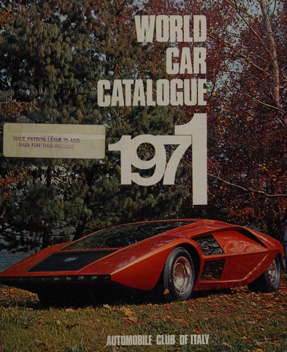 Cover for World Car Catalogue 1971