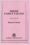 Cover for Whose family values!