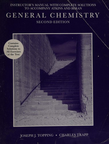 Cover for Instructor's manual with complete solutions to accompany Atkins and Beran General chemistry
