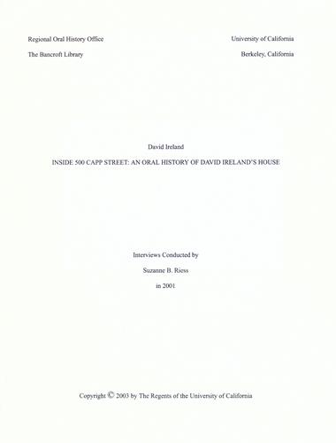 Cover for Inside 500 Capp Street
