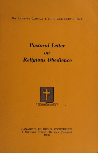 Cover for Pastoral letter on religious obedience