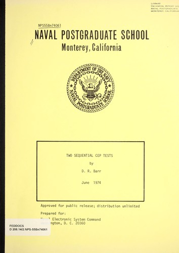 Cover for Two sequential CEP tests