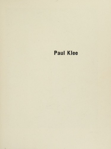 Cover for Paul Klee (A Lee Ault Edition)