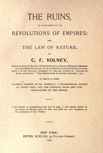 Cover for The ruins