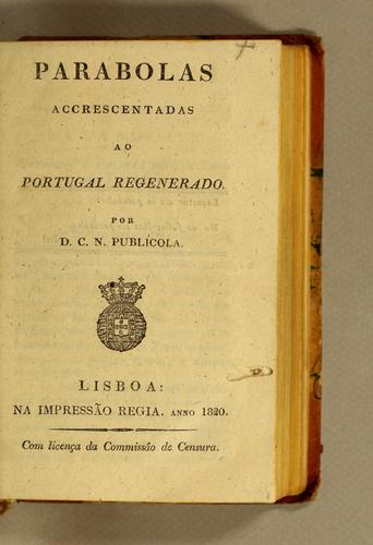Cover for Parabolas accrescentadas ao Portugal regenerado