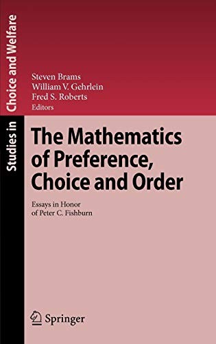 Cover for The mathematics of preference, choice, and order