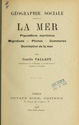Cover for Géographie sociale.