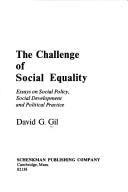 Cover for The challenge of social equality