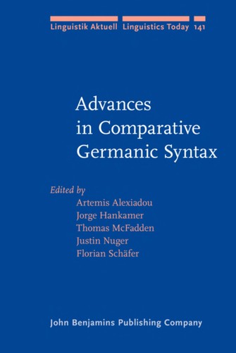 Cover for Advances in comparative Germanic syntax