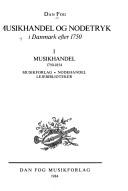 Cover for Musikhandel og nodetryk i Danmark efter 1750