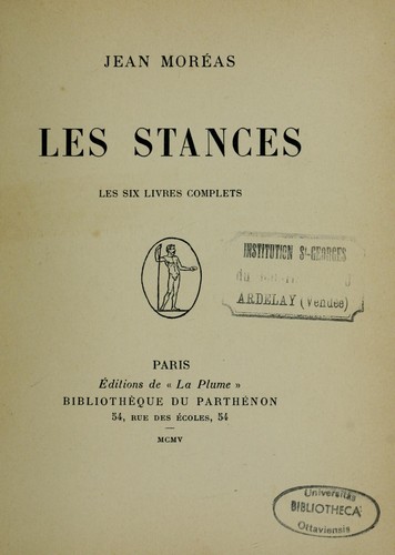 Cover for Les Stances
