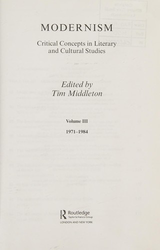 Cover for Modernism