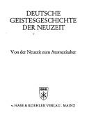 Cover for Deutsche Geistesgeschichte der Neuzeit