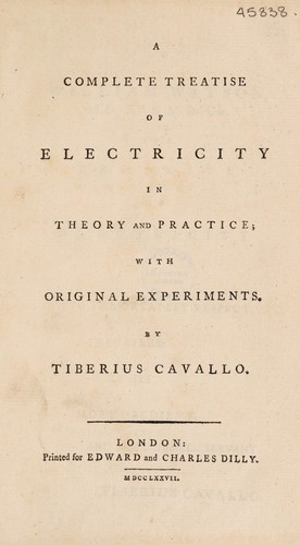 Cover for A complete treatise of electricity in theory and practice; with original experiments