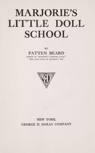 Cover for Marjorie's little doll school