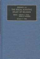 Cover for Research in the Social Scientific Study of Religion