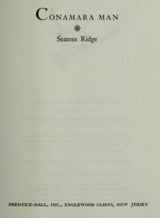 Cover for Conamara man.