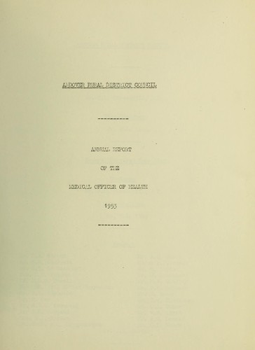 Cover for [Report 1953]