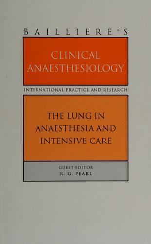 Cover for Clinical Anaesthesiology