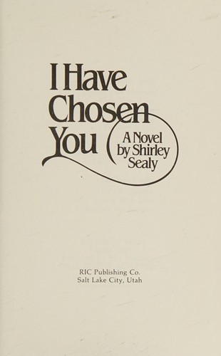 Cover for I Have Chosen You