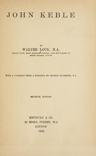 Cover for John Keble
