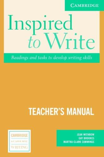 Cover for Inspired to write