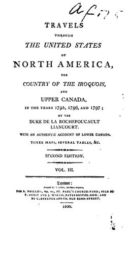 Cover for TRAVELS THROUGH THE UNITED STATES OF NORTH AMERICA. VOL. III.