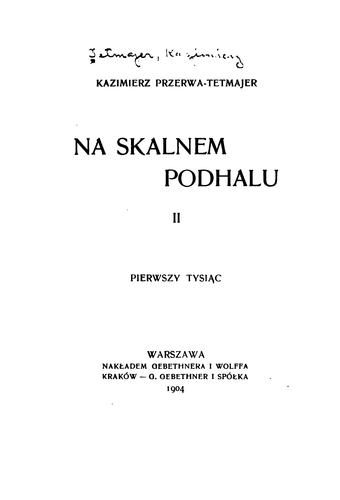 Cover for Na Skalnem Podhalu
