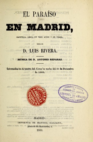 Cover for El paraíso en Madrid