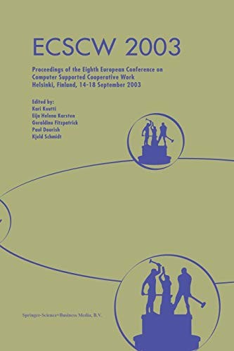 Cover for Ecscw 2003