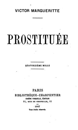 Cover for Prostituée, roman