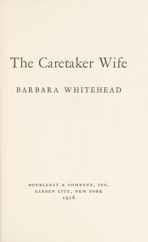 Cover for The caretaker wife
