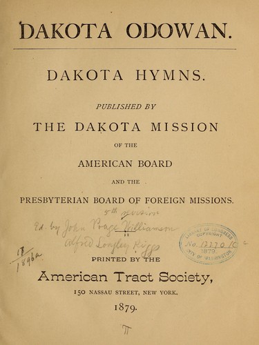 Cover for Dakota odowan.