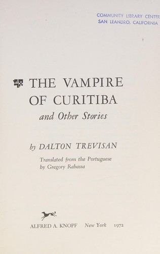 Cover for The vampire of Curitiba and other stories.