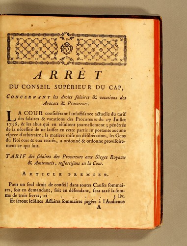 Cover for Arrets