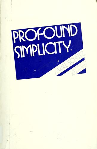 Cover for Profound simplicity