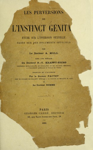 Cover for Les perversions de l'instinct génital