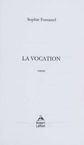 Cover for La Vocation