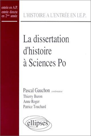 Cover for La Dissertation d'histoire à l'entrée de Sciences-Po