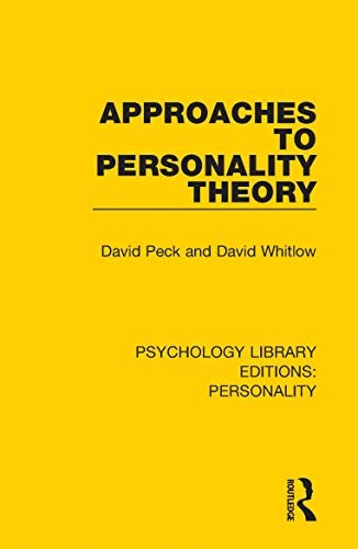 Cover for Approaches to Personality Theory