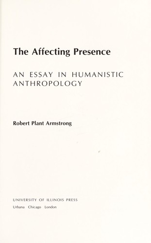 Cover for The affecting presence