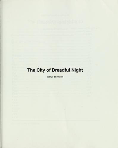 Cover for The city of dreadful night