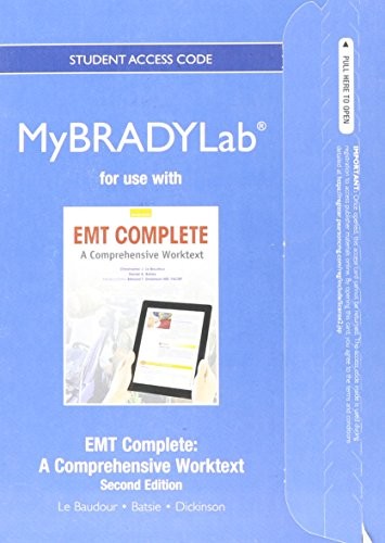 Cover for NEW MyBradyLab without Pearson eText -- Access Card -- for EMT Complete