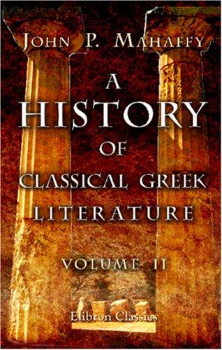 Cover for A History of Classical Greek Literature